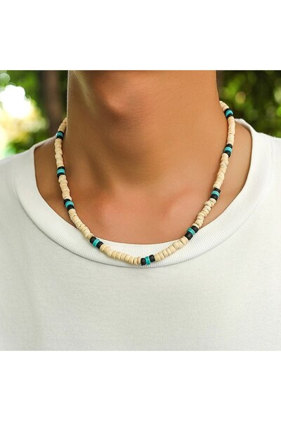 Choice3 Style 5 Fashion Men Summer Beach Wooden Bead Surfer Necklace Simple G...