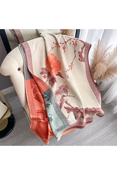 Choice4 Pink New 2025 Women Brand Ink wash painting Scarf Luxury Autumn Winte...
