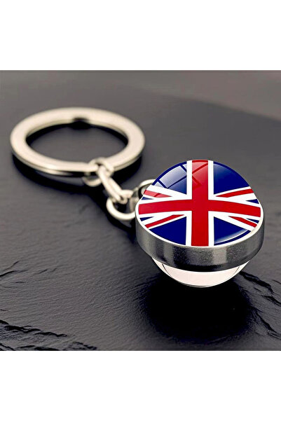 Choice3 UK Unique National Flag Colors Keychain Unisex Round Ball Glass Backp...