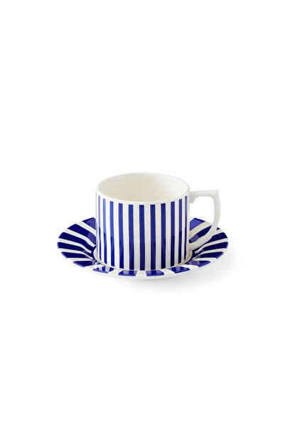 SPODE Set de cafea ceramic premium, Anglia, pentru 4 persoane, 290 ml, albastru