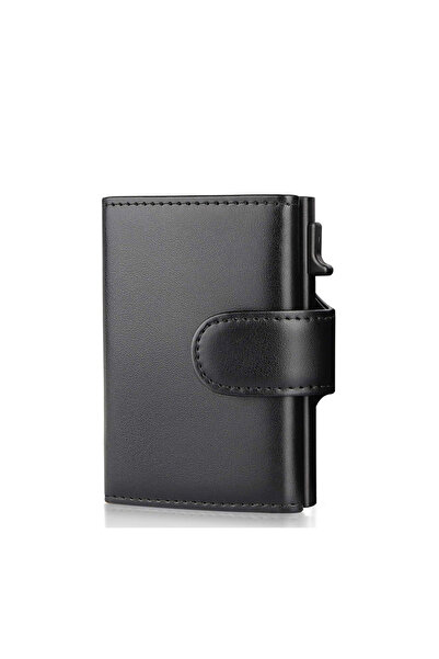 Choice Black Rfid Holder Wallets Men Carbon Fiber Leather Aluminum Business B...