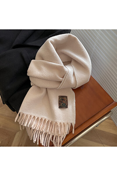 Choice5 Beige Women Latest Design Fashion Solid Imitation Cashmere Scarves Wi...