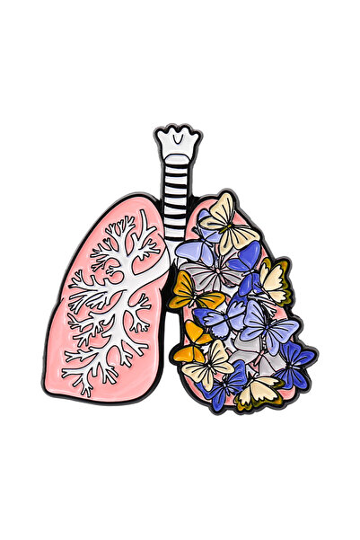 Choice8 XZ6553 Organs Flower Enamel Pin Body Internal Heart Brain Lung Plant ...