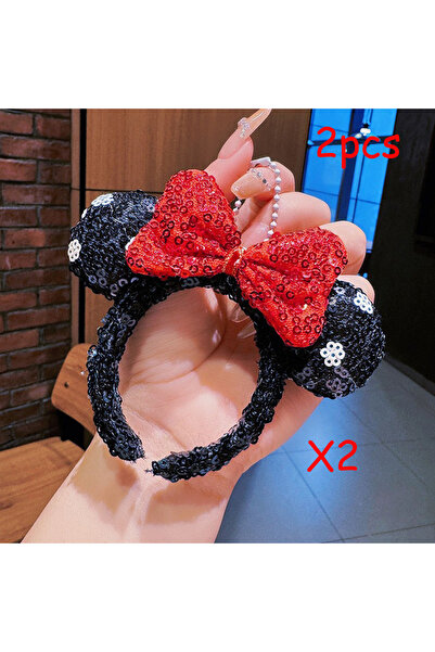 Choice9 2pcs 01 2pcs Mini Mouse Ear Accessories Sequin Bow 4-inch Hair Hoops ...