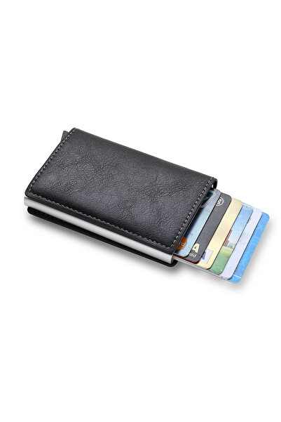 Choice3 Grey Anti Rfid Carbon Fiber ID Holder Men Wallets Mini Automatic Pop ...
