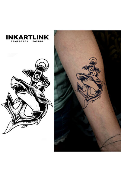 Choice ملصقات وشم على شكل مرساة سفينة بتصميم عتيق من INKARTLINK 648-0812M |  ...