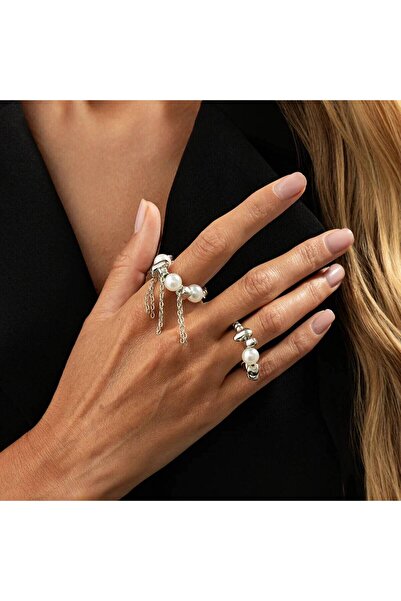 Choice Silver Color Salircon 2 Pcs/Set Fashion Irregular CCB Imitation Pearl ...