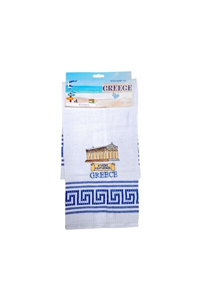 Tradesor Πετσέτα ποτηρόπανο Souvenir με κέντημα - Σετ 12pcs - Athens/Greece -...