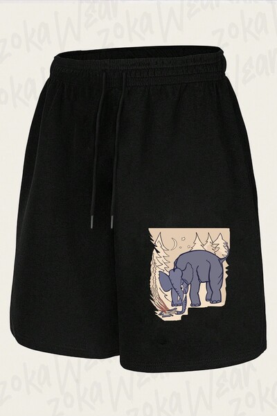 ZOKAWEAR Unisex Calvé Delft's Winterboekje Tasarım Printed Shorts