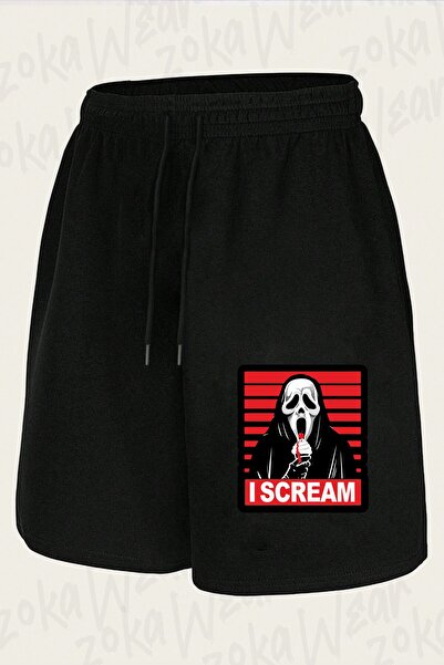 ZOKAWEAR Unisex I Scream Design Printed Shorts