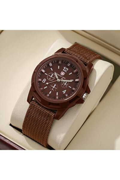 Choice3 Brown Without Box Men Watches Casual Nylon Band Mens Sport Quartz Wat...