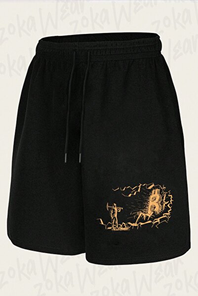 ZOKAWEAR Unisex Bitcoin Build Design Printed Shorts