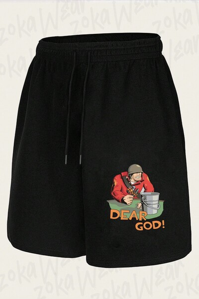 ZOKAWEAR شورت مطبوع بتصميم Team Fortress 2 Merch للجنسين