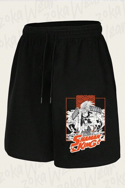 ZOKAWEAR شورت مطبوع بتصميم Shaman King Yoh Asakura للجنسين