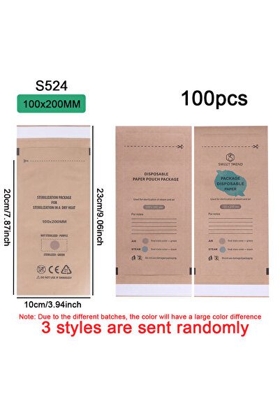 choice2 S524-100x200mm-100pc 50/100/200Pcs Kraft Paper Cleaning Bag Self-Seal...