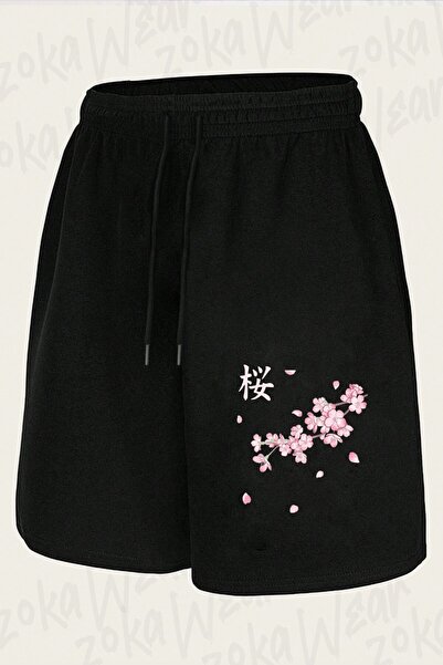 ZOKAWEAR Unisex Sakura Cherry Blossoms Design Printed Shorts