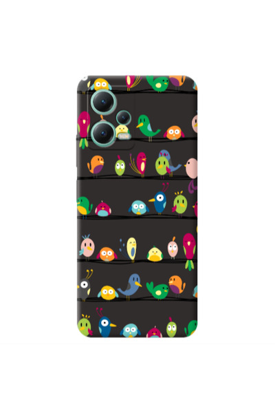 Other Xiaomi Redmi Note 12 Pro 5G birds Black Colored Silicone TPU Θήκη