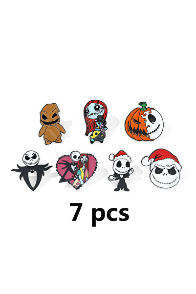 choice2 7 pcs 3/4/7 Pcs Funny The Nightmare Before Christmas Brooch Jack Enam...