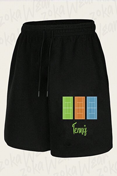 ZOKAWEAR Unisex Tennis Tennis V2 Design Printed Shorts