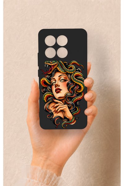 Vip Case حافظة سيليكون متوافقة مع Poco X6 Pro بنمط ميدوسا