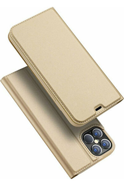 Dux Ducis Skin Pro Book Piele sintetică Auriu (iPhone 12 Pro Max)