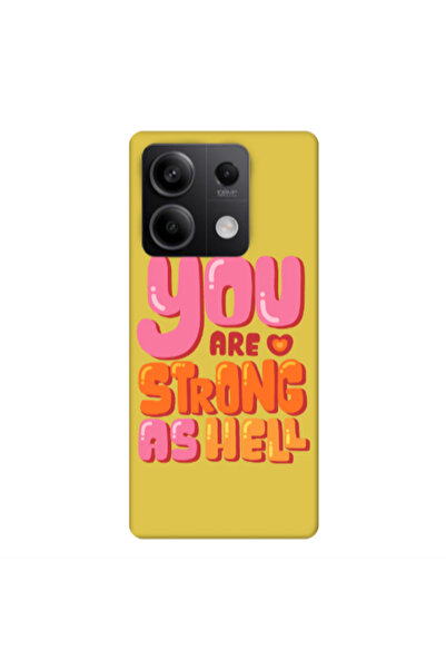 Other Xiaomi Redmi Note 13Pro 5G You are Love Strong Yellow Colored Silicone ...