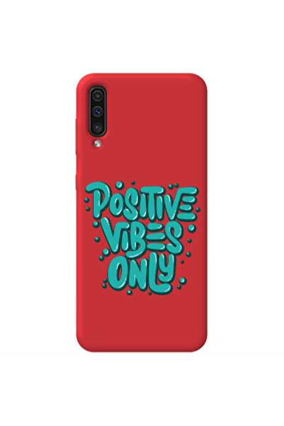 Other Samsung A70 Positive Vibes Only Red Colored Silicone TPU Θήκη