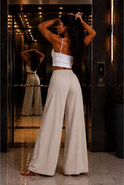 QUUL'Y Linen Mixed Women's Pants
