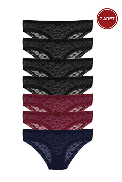 koza iç giyim Women's 7-Pack Lace Panties