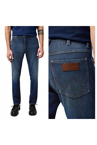 WRANGLER Blugi Barbati, Wrangler, River Straight Fit, W31-L34 US, Albastru, C...