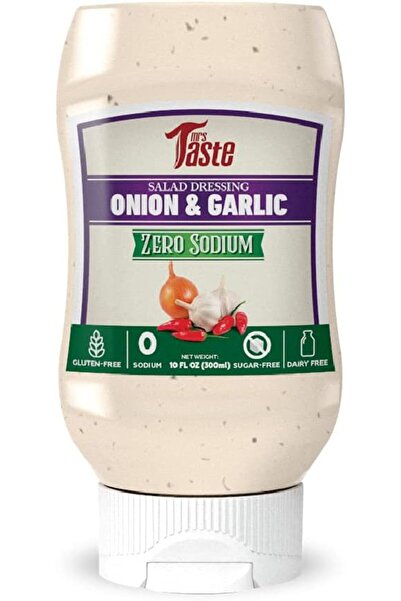 MRS TASTE Sugar Free Onion & Garlic Salad Dressing, Zero Calories, Sodium, Su...