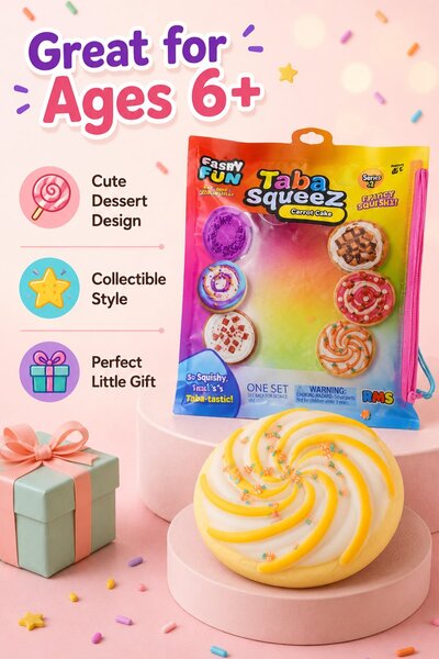 DAT Squishy Cookie Fidget Toy, Random Style Series Sensory Squeeze Ball, Palm...