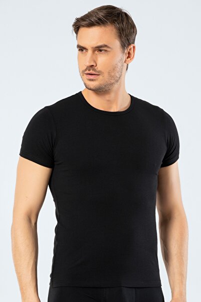 Cacharel Men's lycra short sleeve crew neck t-shirt, 95% cotton, 5% elastane