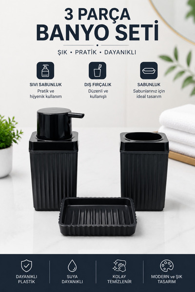 Evsun Home Collection 3 Piece Bathroom Set