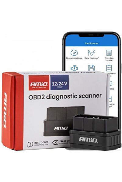 AMIO Διαγνωστικό Αυτοκινήτου OBD 2 Τύπου Elm327 Bluetooth Pic25k80 Τάση Λειτο...