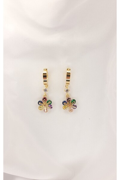 ÖZÇTAKI Steel 316 L - Anti-Allergic - Tarnish-Resistant - Colored Zircon Ston...