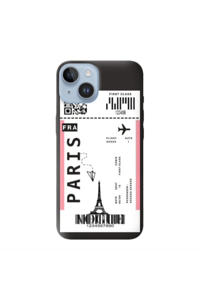 Other Apple iPhone 14 Paris FRA Black Colored Silicone TPU Θήκη
