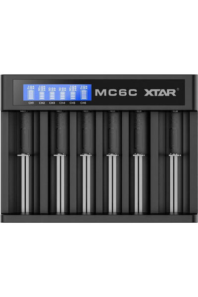 Generic Brand MC6C USB Φορτιστής μπαταριών Li-ion 6 θέσεων για μπαταρίες μεγέ...