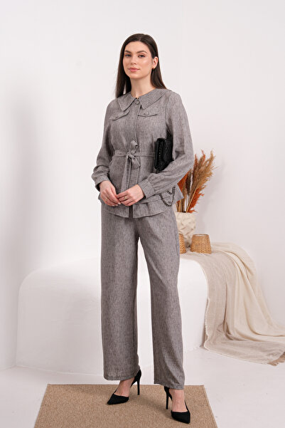 MODA ARL GRİ KETEN SPOR İKİLİ TAKIM