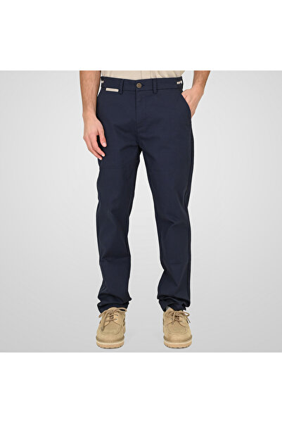 double 261CP-4100 Ανδρικό Παντελόνι Chinos Βαμβακερό Σε Ίσια Γραμμή Μπλέ -