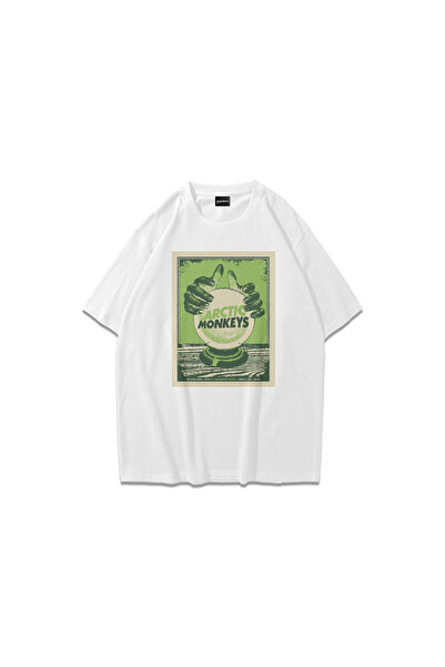 giyinikim Artic Monkes Poster Black Oversized T-Shirt