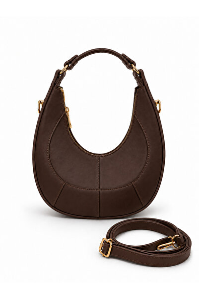 fular & bags Women's Zippered Long Strap Handle Detailed Shoulder and Shoulde...