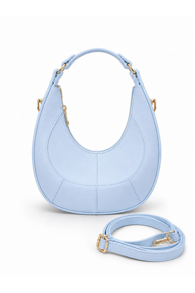fular & bags Women's Zippered Long Strap Handle Detailed Shoulder and Shoulde...