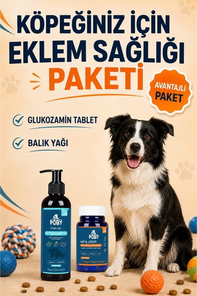 Poby Pet Club Köpeğiniz İçin Eklem Sağlığı Paketi - Balık Yağı ve Hip & Joint...