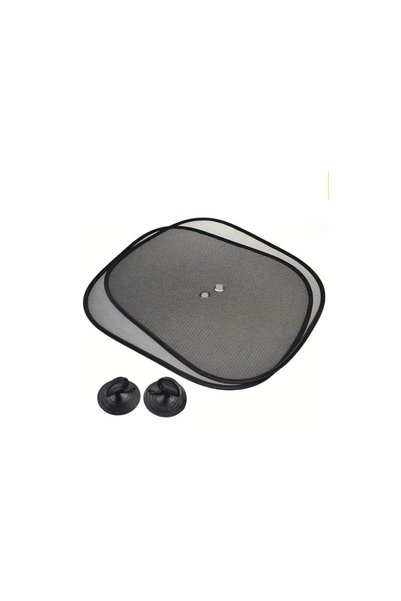 OEM Perdele Auto Laterale cu Ventuze Universale, Geam Spate, 44x36 cm, Negru