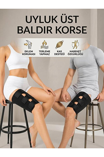 Ankaflex Upper Calf Brace Thigh Bandage Quadriceps Muscle Support Unisex Brea...