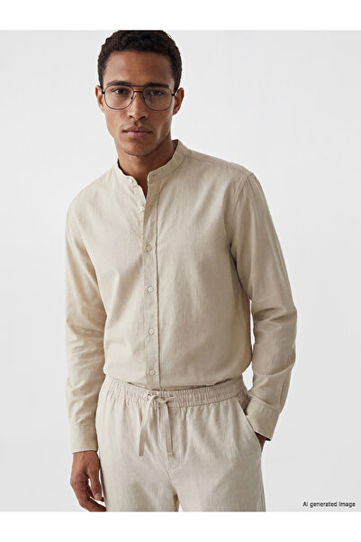 LC Waikiki I Standart Fit Linen Blended Men's Shirt by Freezen Store