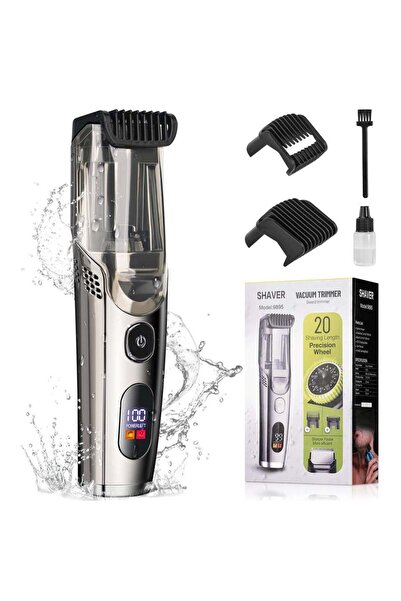 Choice1 Silver Sweker Vacuum Beard Trimmer for Men Hair Clippers for Men with...
