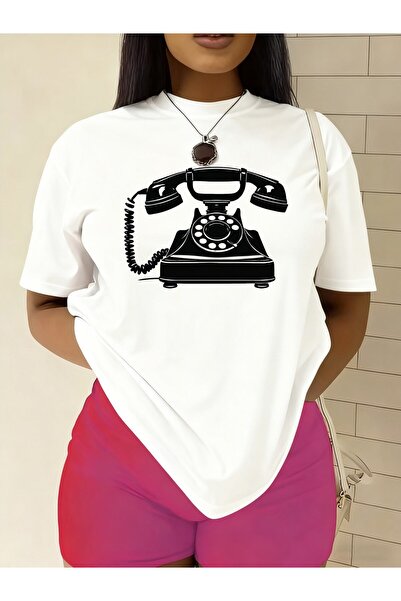 BASEPULSE Women's Y2K Retro Graphic T-Shirt - 100% White Short Sleeve Round N...