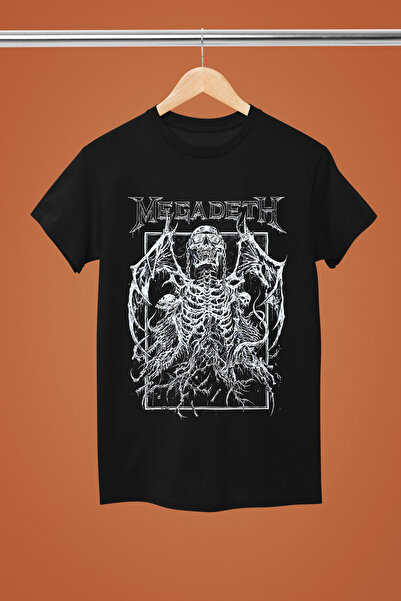 MAGORS MEGADETH BASKILI PAMUKLU KISA KOLLU REGULAR KALIP ROCK TSHIRT